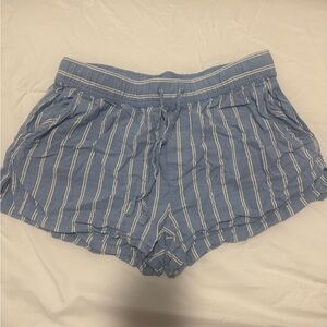 Auden Women’s Blue and White Striped Pajama Shorts